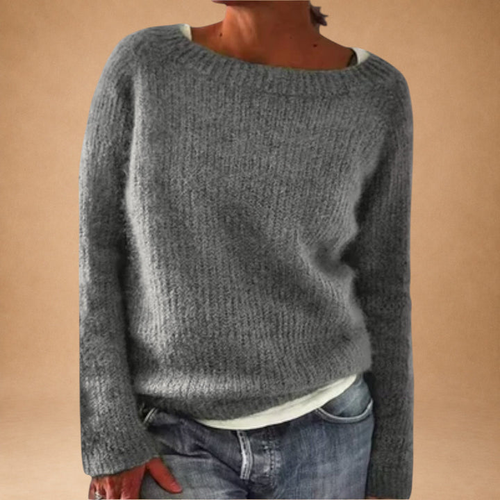 Strikket bluse med minimalistisk design