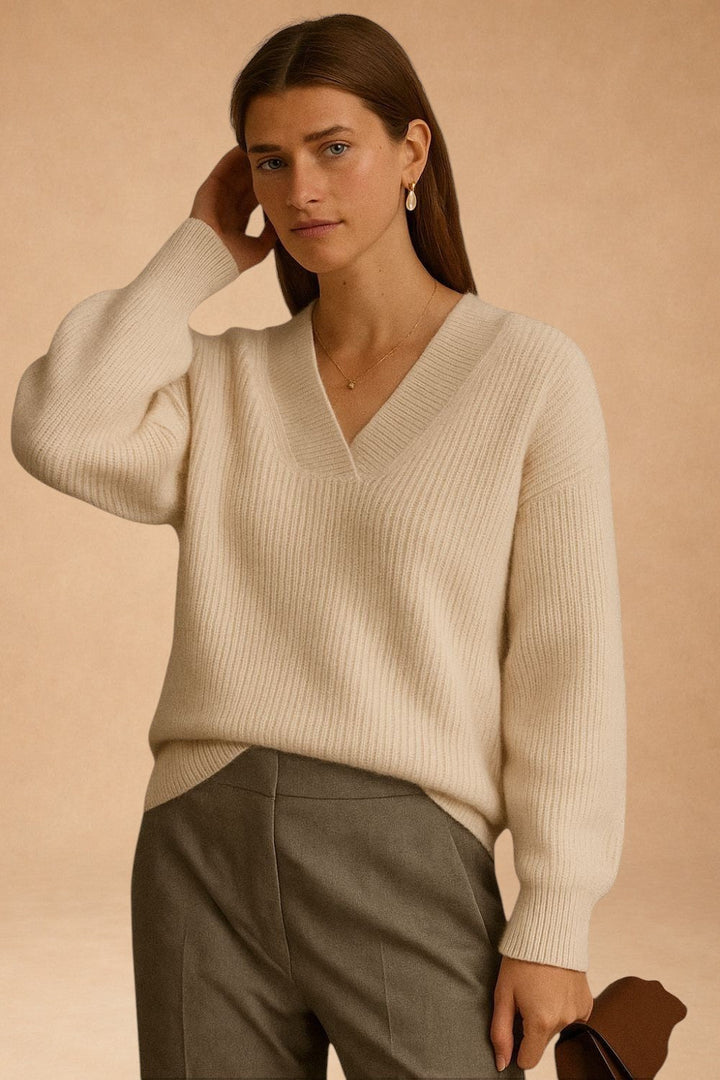 Éliane – Smaragdgrøn kashmir sweater