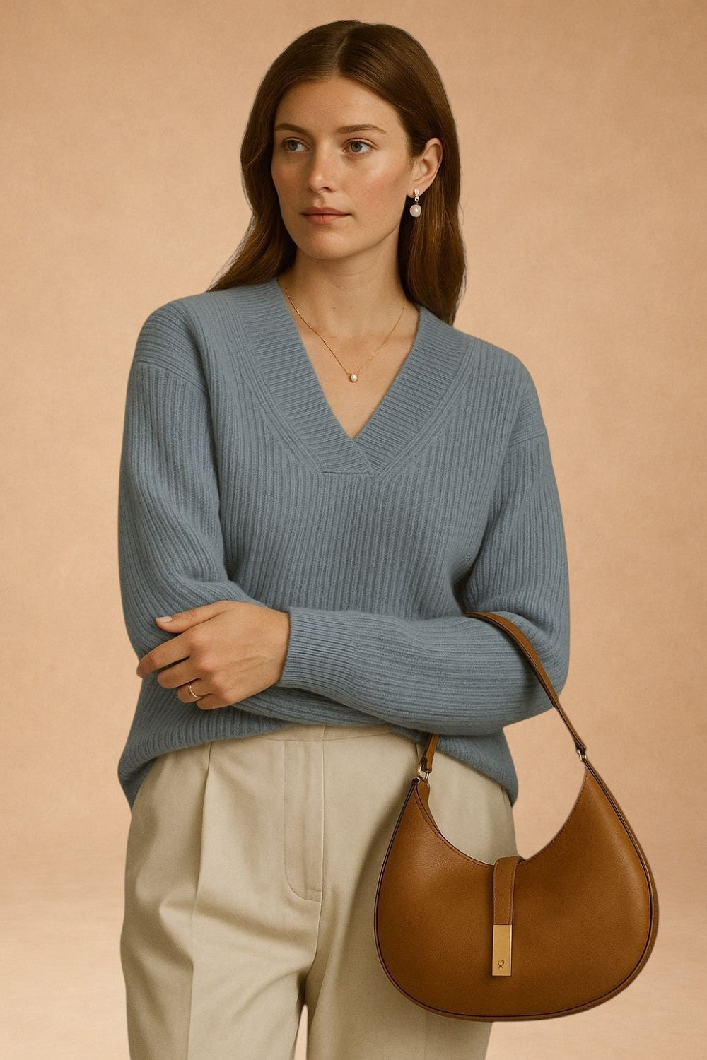 Éliane – Smaragdgrøn kashmir sweater