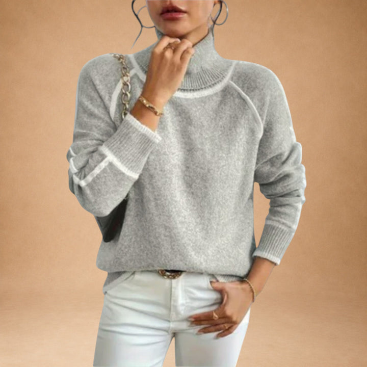 Aurora – Behagelig sweater med høj krave