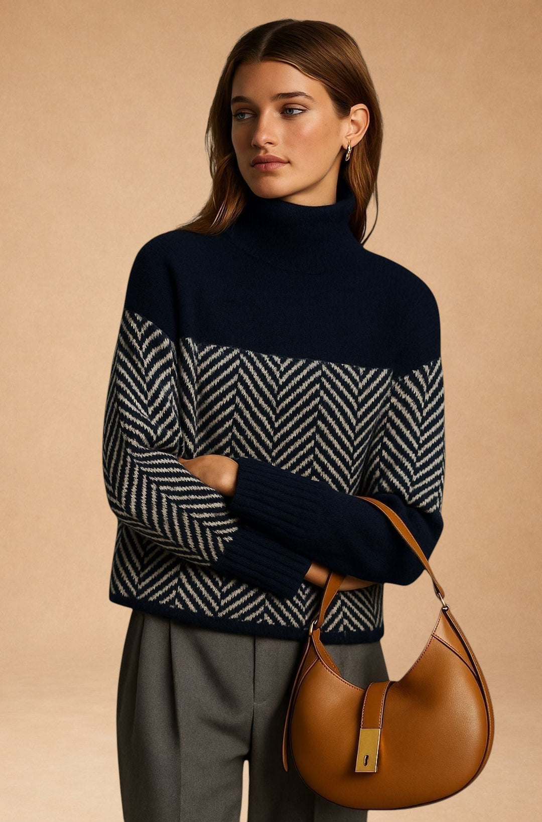 Amira – Elegant kashmir sweater med rullekrave