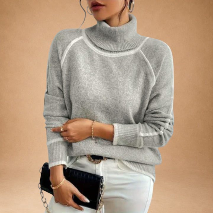 Aurora – Behagelig sweater med høj krave