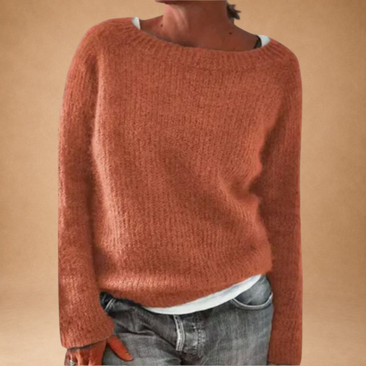 Strikket bluse med minimalistisk design