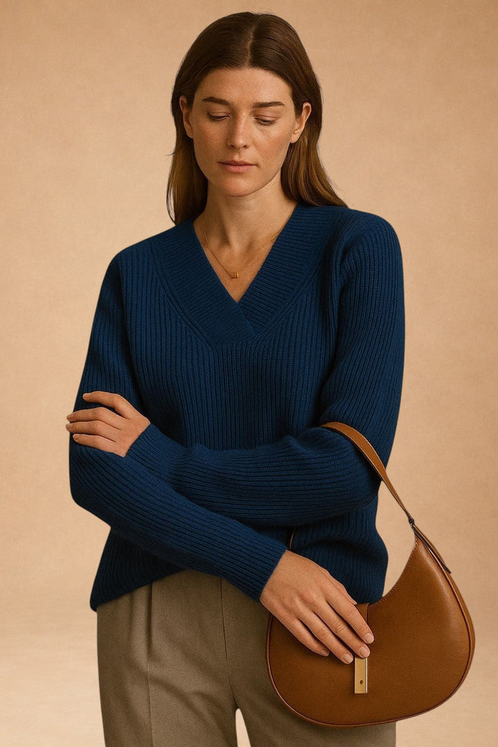 Éliane – Smaragdgrøn kashmir sweater