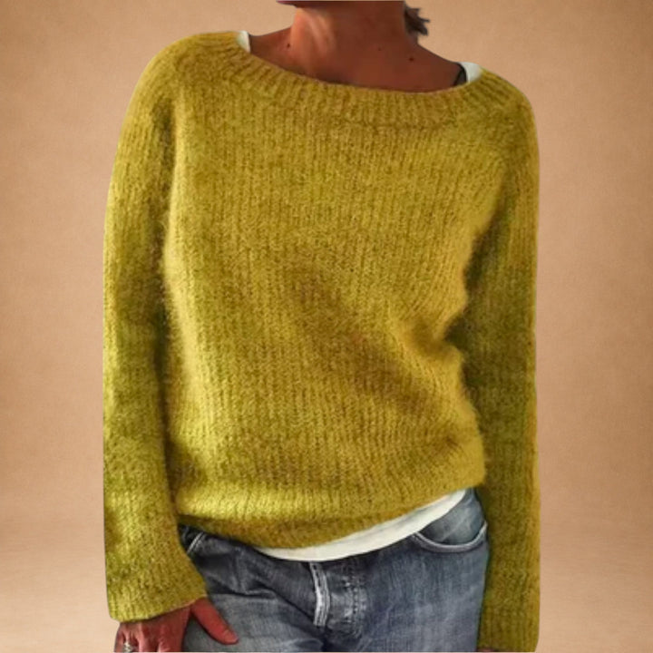 Strikket bluse med minimalistisk design