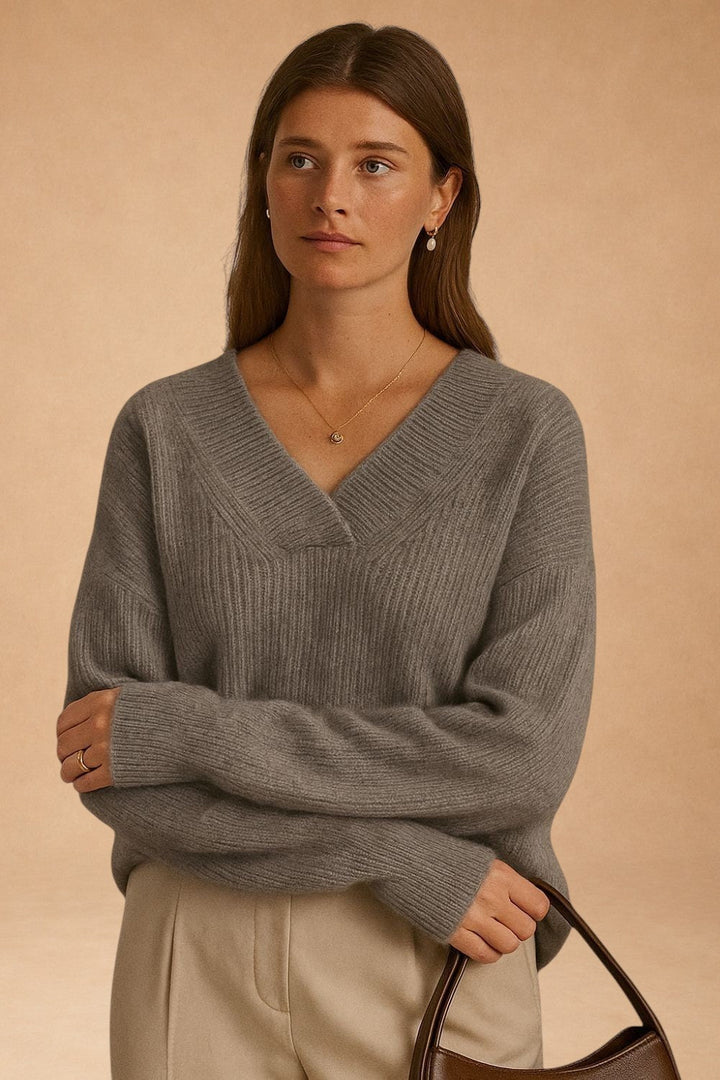 Éliane – Smaragdgrøn kashmir sweater