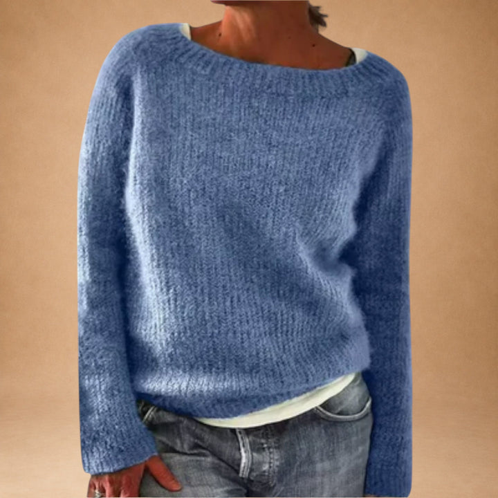 Strikket bluse med minimalistisk design