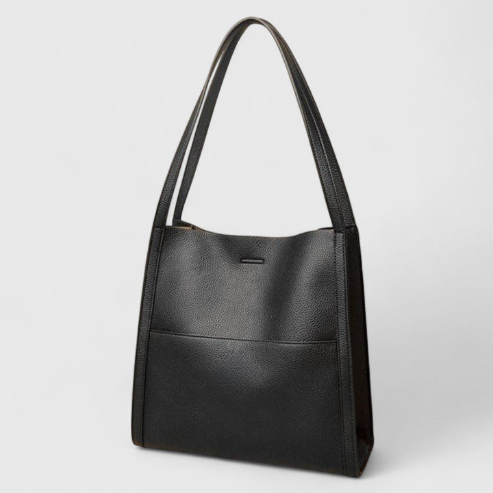 Πλουσία – Skuldertaske i læder med enkelt og elegant design