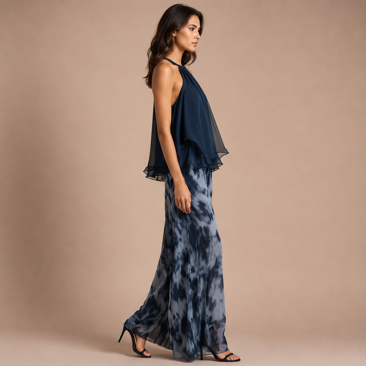 Triana - conjunto chiffon azul océano
