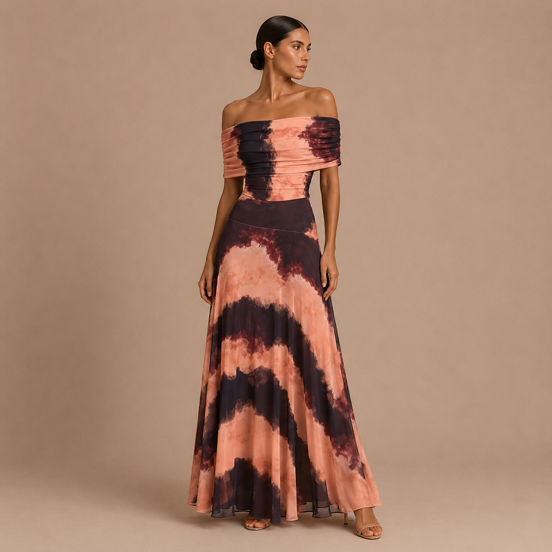 Ingrid - Vestido Hombros Descubiertos de Caída Fluida