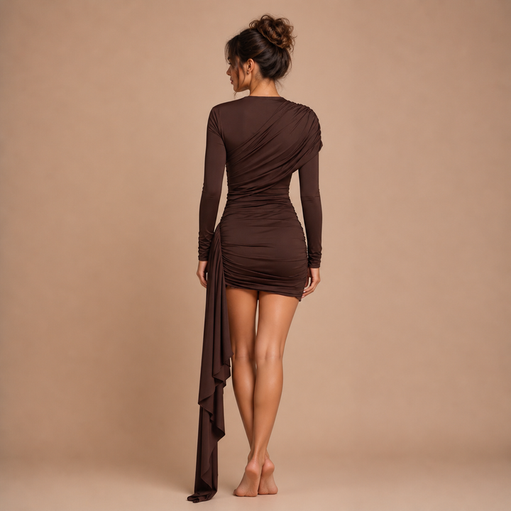 Dalia – vestido corto elegante drapeado