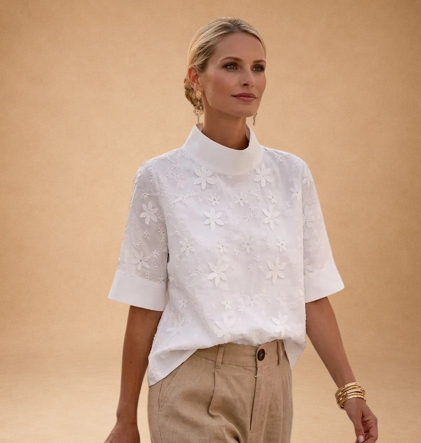 Calíope – bluse med blomster