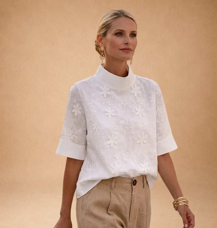 Calíope – bluse med blomster