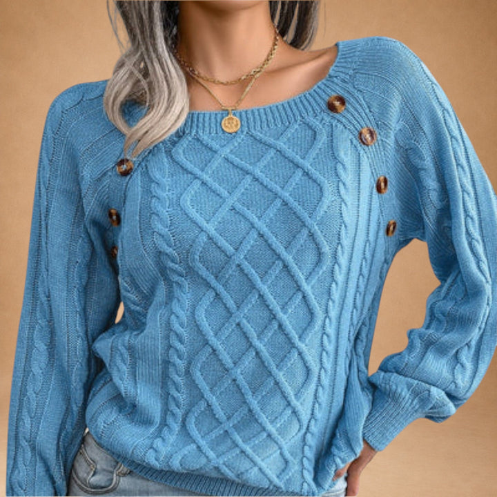 Malia – Strikket sweater med knapper