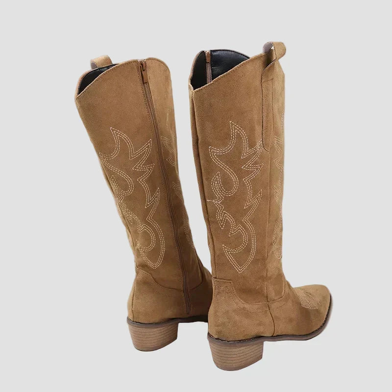Katerina – Cowboystøvler i ruskind