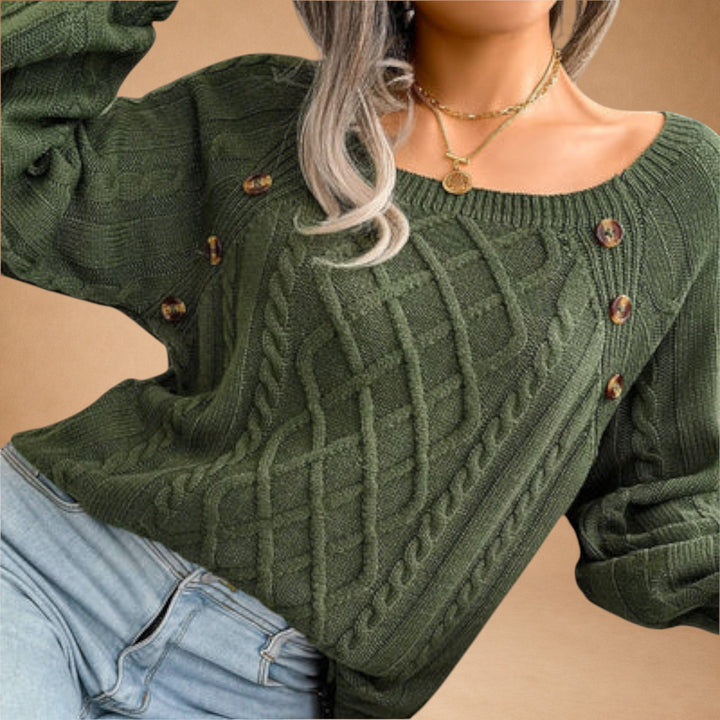 Malia – Strikket sweater med knapper