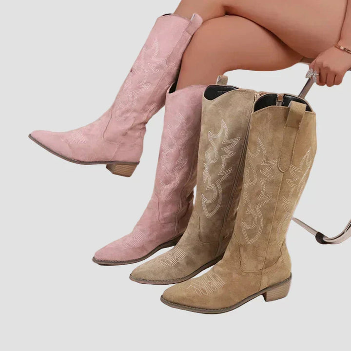 Katerina – Cowboystøvler i ruskind