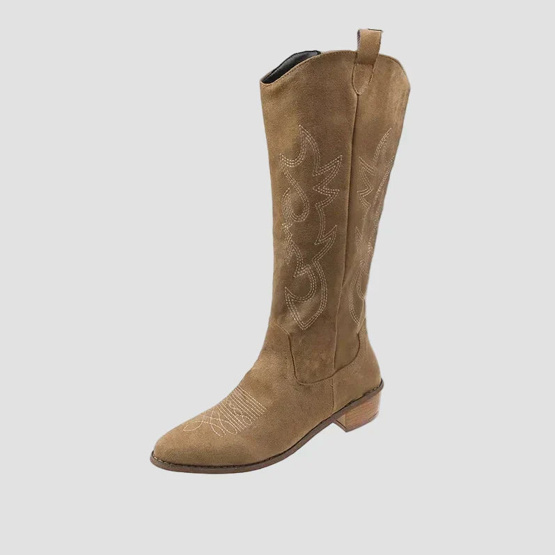 Katerina – Cowboystøvler i ruskind
