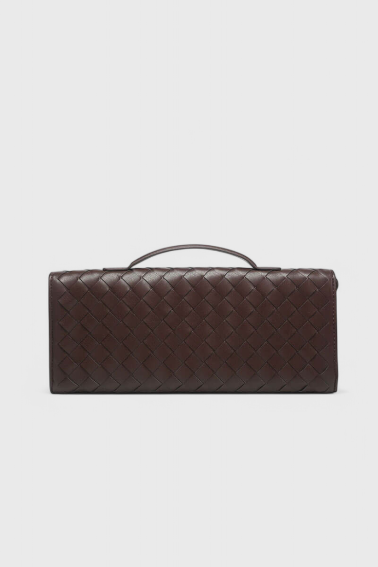 Τσάντα Clutch Melanie με Λεπτομέρεια Χρυσού Κόμπου