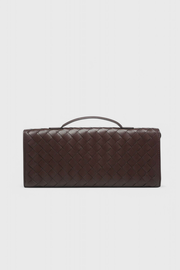 Τσάντα Clutch Melanie με Λεπτομέρεια Χρυσού Κόμπου