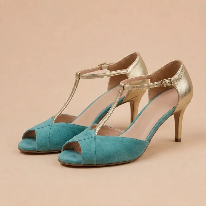 Τουρμαλίνα – Tofarvede sandaler med hæl