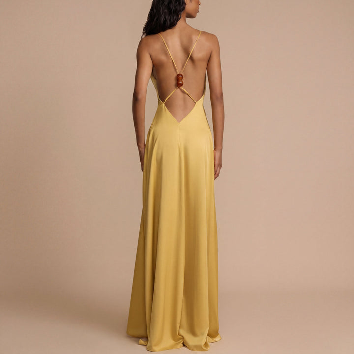 Noa – vestido largo con escote profundo y caída fluida