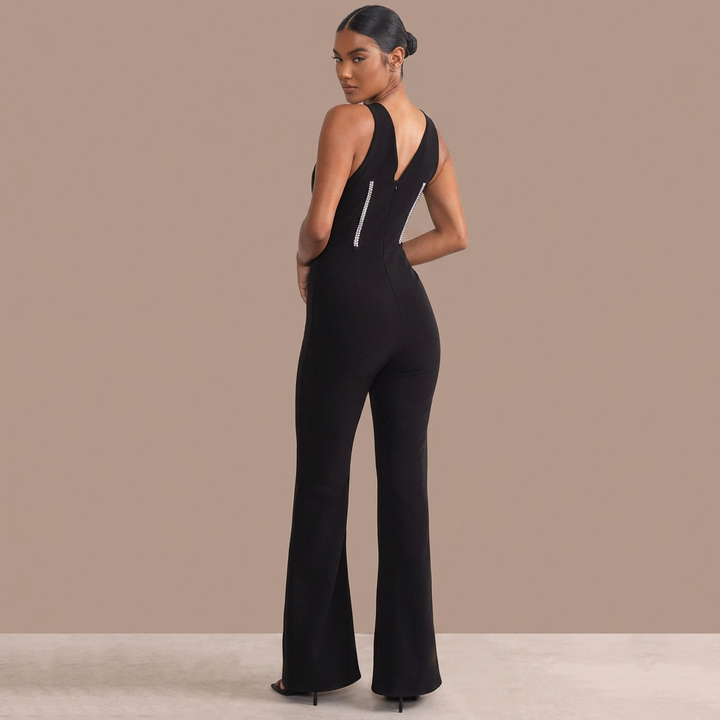 Noemia – sort struktureret monokini med funklende detaljer