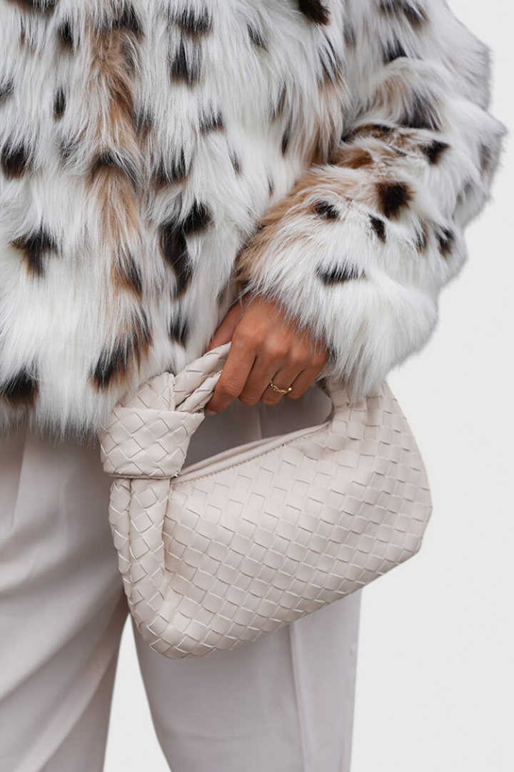 Sage Bolso Satchel Mini Woven-taske