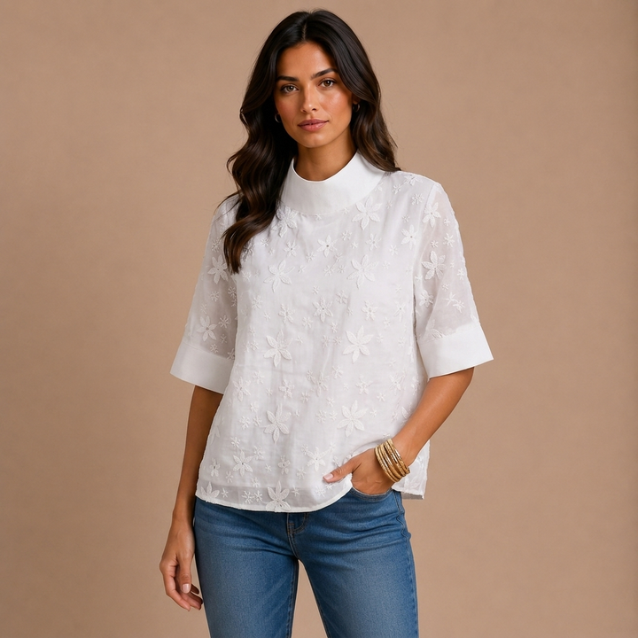 Calíope – bluse med blomster