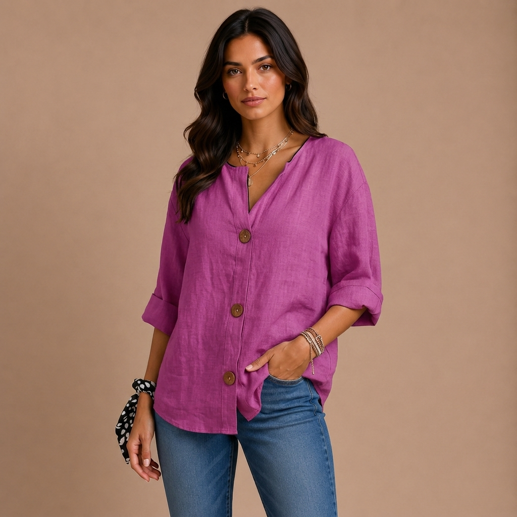 Casual bluse med struktur