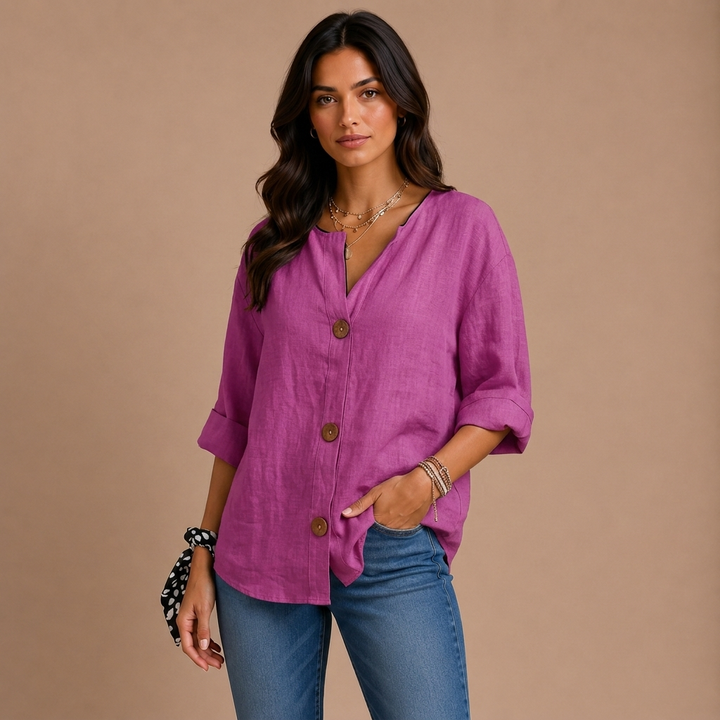 Casual bluse med struktur