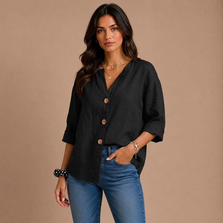 Casual bluse med struktur