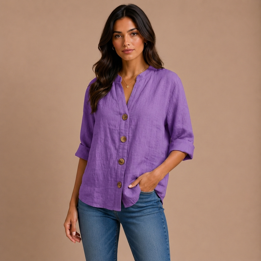 Casual bluse med struktur